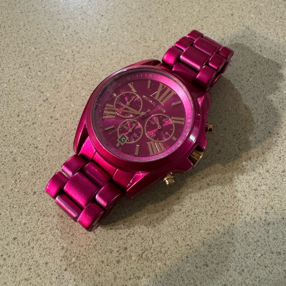 Michael Kors Fuchsia Chronograph Watch